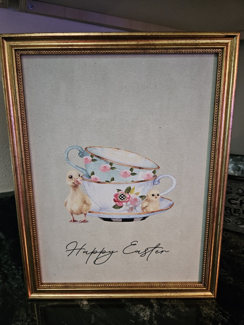 Charming Easter Ducklings Framed Wall Art